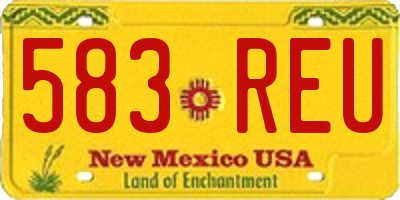 NM license plate 583REU