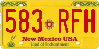 NM license plate 583RFH