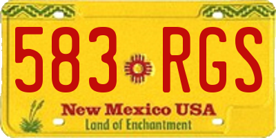 NM license plate 583RGS