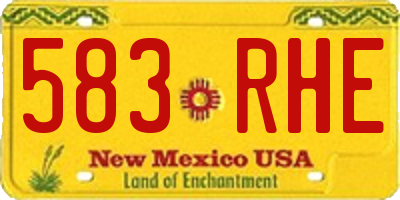 NM license plate 583RHE