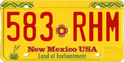 NM license plate 583RHM