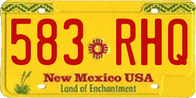 NM license plate 583RHQ