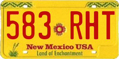 NM license plate 583RHT