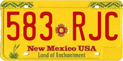 NM license plate 583RJC