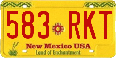 NM license plate 583RKT