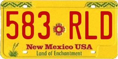 NM license plate 583RLD