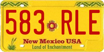 NM license plate 583RLE