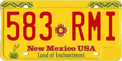 NM license plate 583RMI
