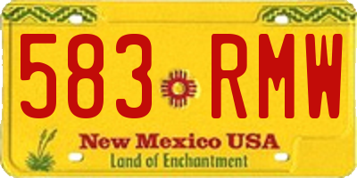 NM license plate 583RMW