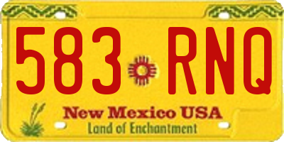 NM license plate 583RNQ