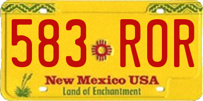 NM license plate 583ROR