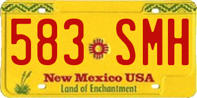 NM license plate 583SMH