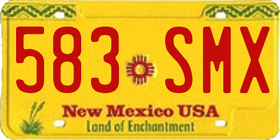 NM license plate 583SMX