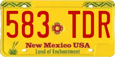NM license plate 583TDR