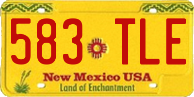 NM license plate 583TLE