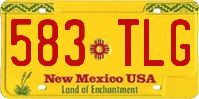 NM license plate 583TLG