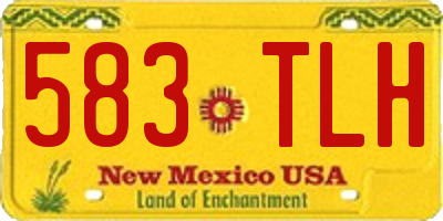 NM license plate 583TLH