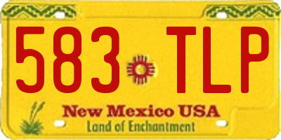 NM license plate 583TLP