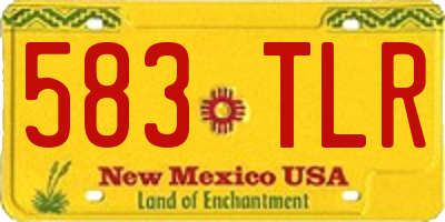 NM license plate 583TLR