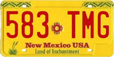 NM license plate 583TMG
