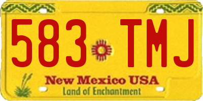 NM license plate 583TMJ