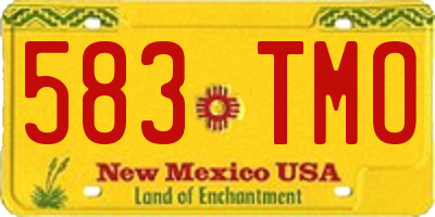 NM license plate 583TMO