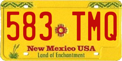NM license plate 583TMQ