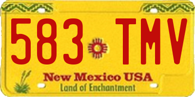NM license plate 583TMV