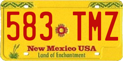 NM license plate 583TMZ