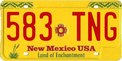 NM license plate 583TNG