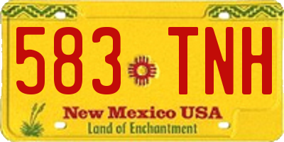 NM license plate 583TNH
