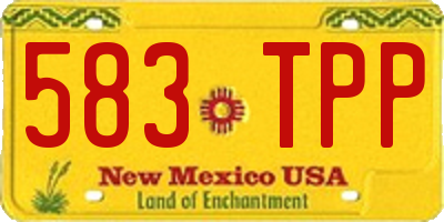 NM license plate 583TPP