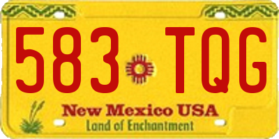 NM license plate 583TQG