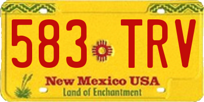 NM license plate 583TRV