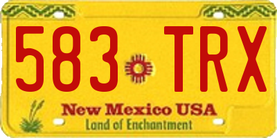 NM license plate 583TRX