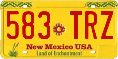 NM license plate 583TRZ