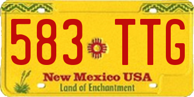 NM license plate 583TTG