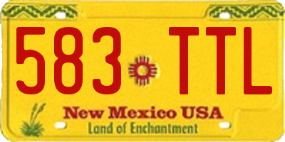 NM license plate 583TTL