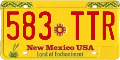 NM license plate 583TTR