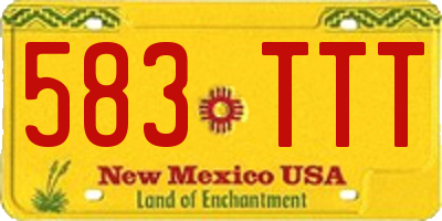 NM license plate 583TTT