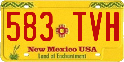 NM license plate 583TVH