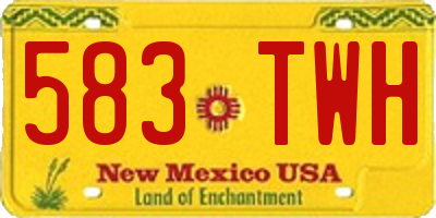 NM license plate 583TWH
