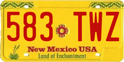 NM license plate 583TWZ