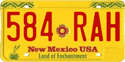 NM license plate 584RAH