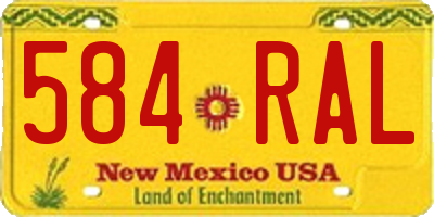 NM license plate 584RAL