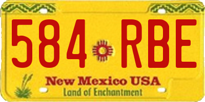 NM license plate 584RBE