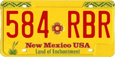NM license plate 584RBR