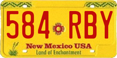 NM license plate 584RBY