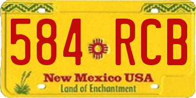 NM license plate 584RCB