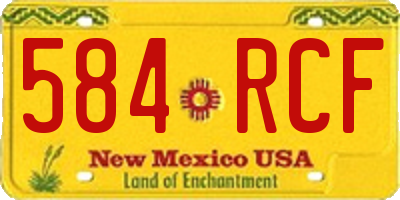 NM license plate 584RCF